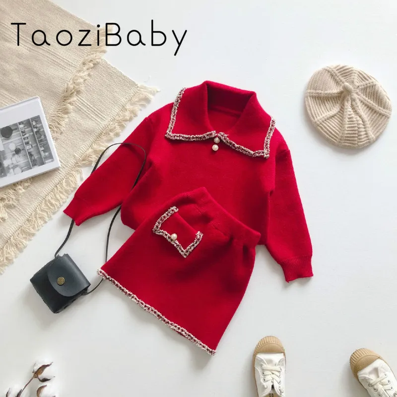 Коллекция 2019 года новая зимняя детская одежда юбка комплект из 2 предметов