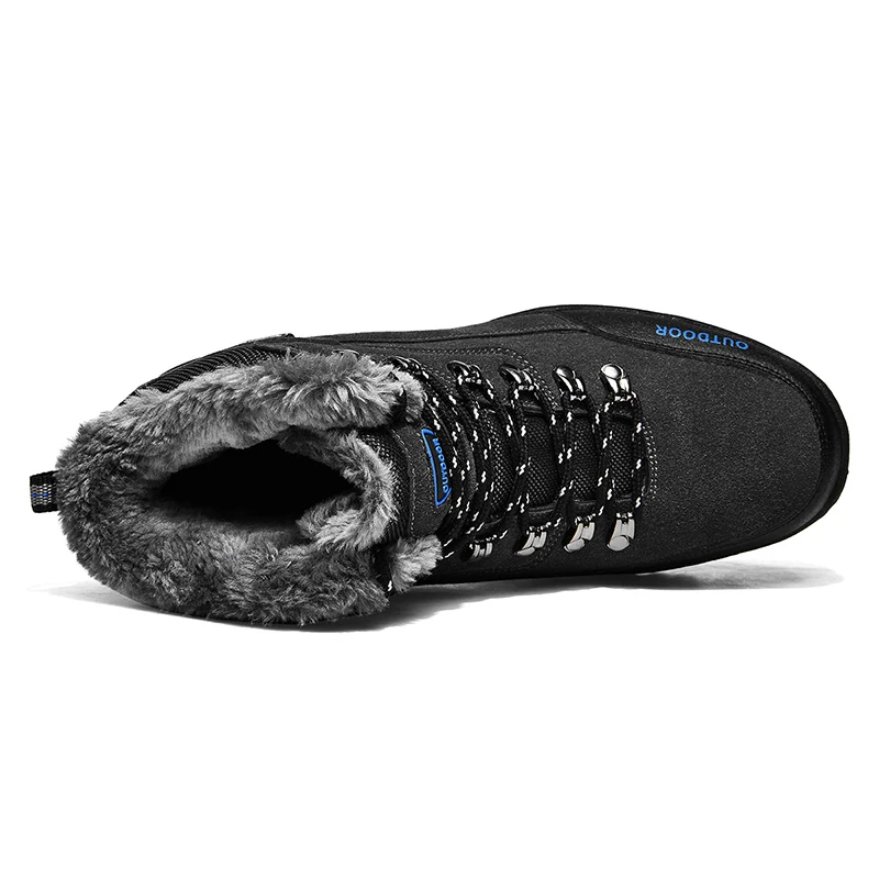Мужские зимние ботинки качественные кожаные мужские очень теплые короткие