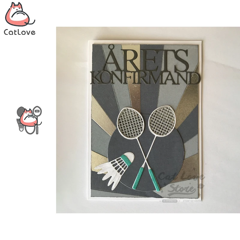 Металлические Вырубные штампы в виде ракетки для бадминтона модели вырубки