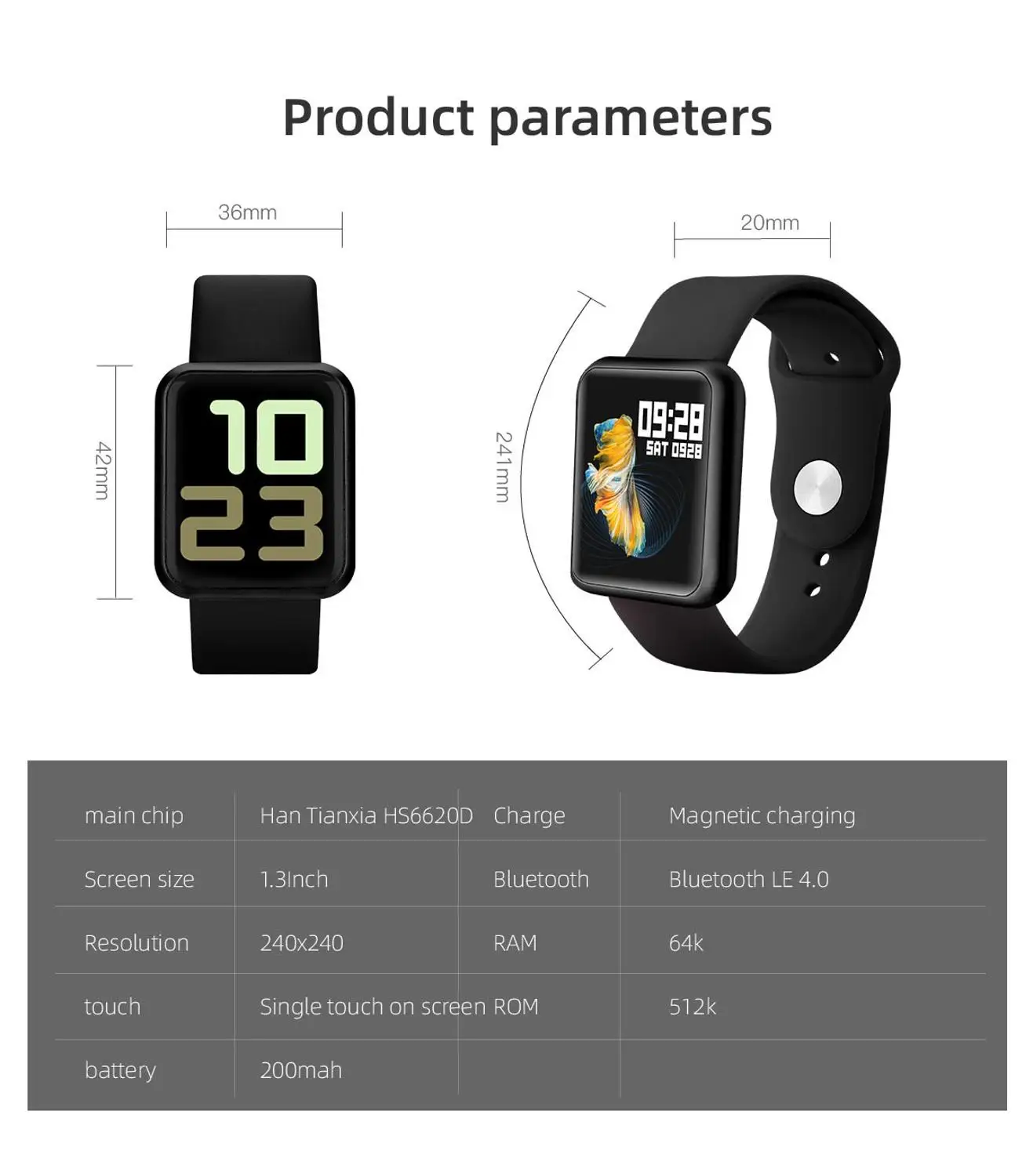 Мужские и женские Смарт часы Focusmart водонепроницаемый фитнес трекер IP68 с