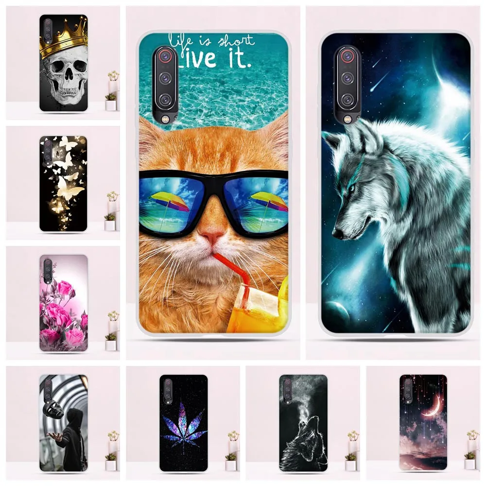 Чехол для Xiaomi Mi 9 мягкий силиконовый чехол с 3D рисунком чехлы Xiomi Mi9 SE