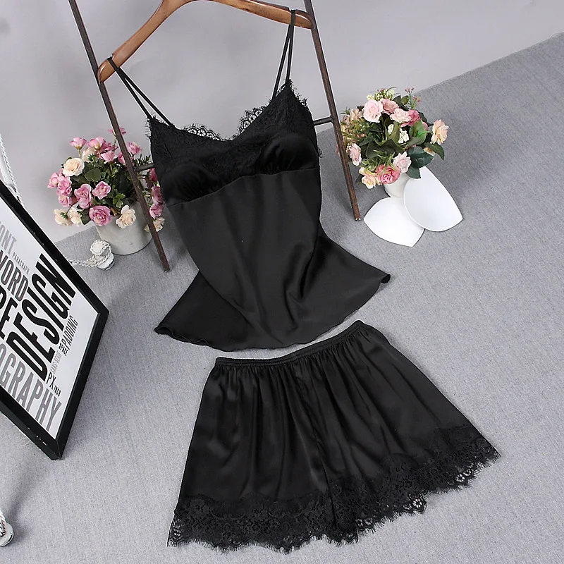 Розовые летние сексуальные пижамы халат комплекты для сна женские 2 шт ремень топ