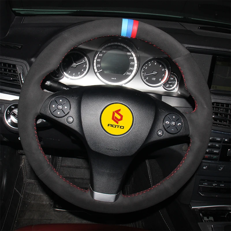 Ручная швейная крышка рулевого колеса для Mercedes Benz C180 C200 C350 C300 CLS 280 300 350 500 GLK300 2008