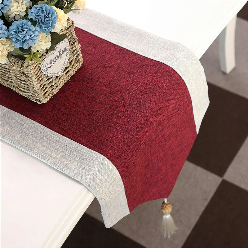 33 x 180cm luxury table runner with tassels for dining table wedding party christmas cake floral soft tablecloth decoration free global shipping