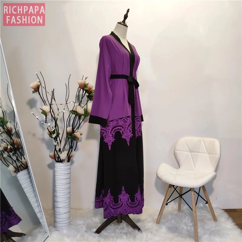 Открытый абайя кимоно хиджаб мусульманское платье Абая для женщин марокканский