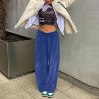 2021 new autumn fashion street fashion people loose solid color casual pants women trousers womens harlan wide leg pants