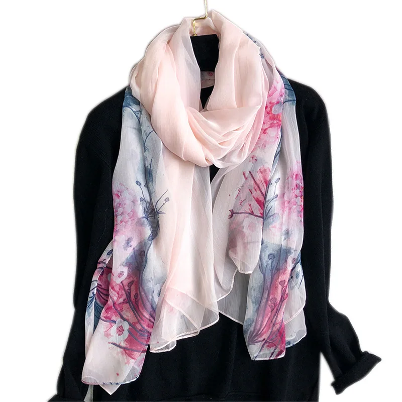 

HotVerkoopNieuwe Merk Vrouwen Sjaal Zomer Zijden Sjaals Voor Dame Sjaals En Wrap Pashmina Big Size Foulard Echarpe hijaabsSjaals