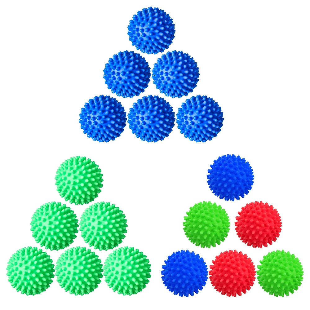 

6pcs Laundry Ball Reusable Clothes Drying Fluffing Fabric Softener Balls Cleaning Balls For Washing Machine Laundry Balls