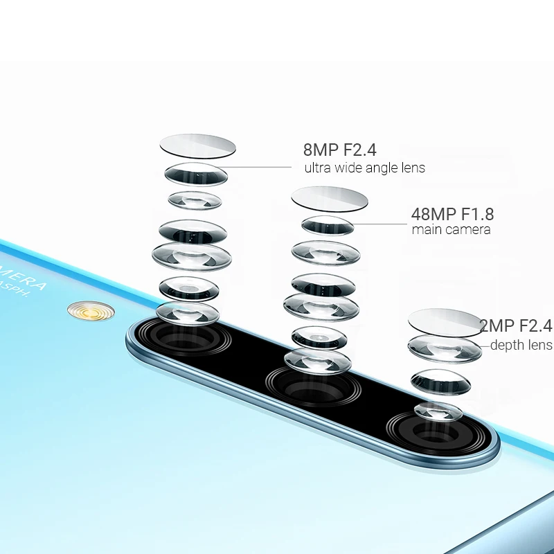 В наличии Huawei Enjoy 10 plus 6 ГБ 128 Гб мобильный телефон 59 &quotKirin 710F Восьмиядерный 48мп
