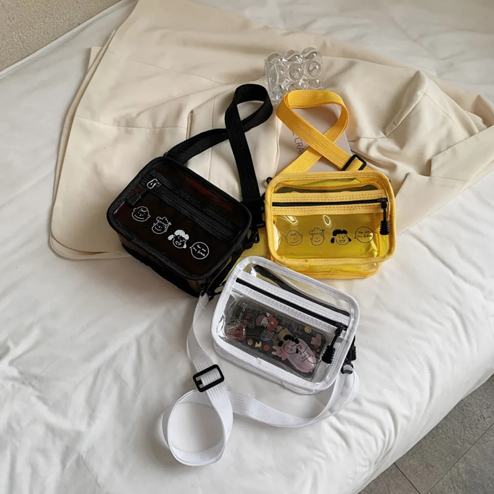 

Retro Women Shoulder Bag Summer Transparent Cartoon Mini Messenger Bag Shopping Purse Ladies Daily Crossbody Bags