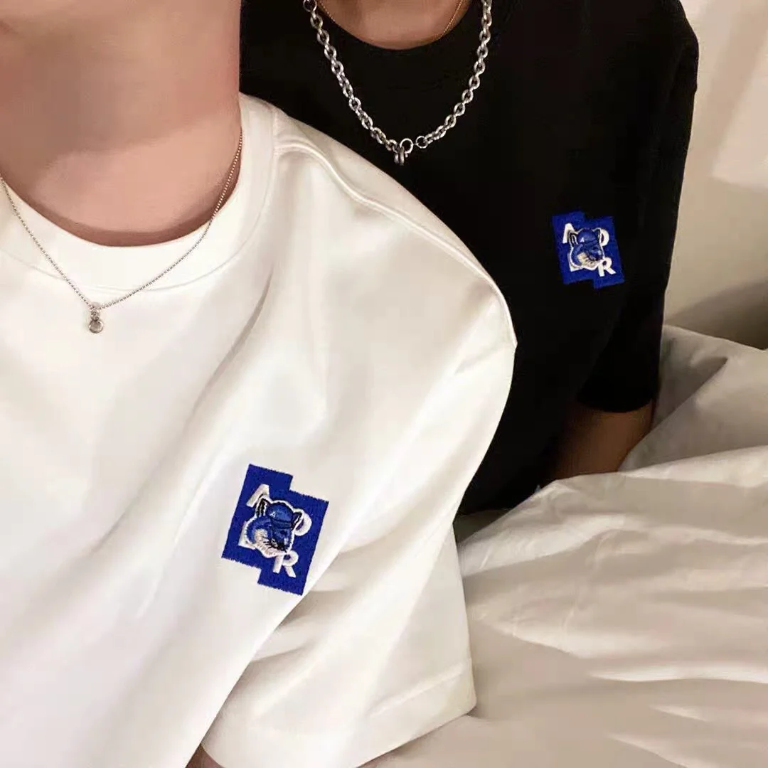 

Korea Ader Error Printing T-shirt Men Fox embroidery Women Oversize Casual Adererror short sleeve T Shirt