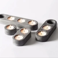 nordic style candlestick concrete mold silicone molds for terrazzo candlestick home decoration cement candlestick handmade mold