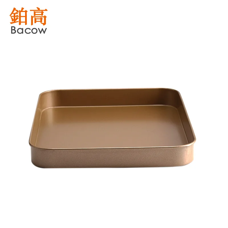 Прямоугольная прямая противень для выпечки 10 дюймов Золотая посуда из