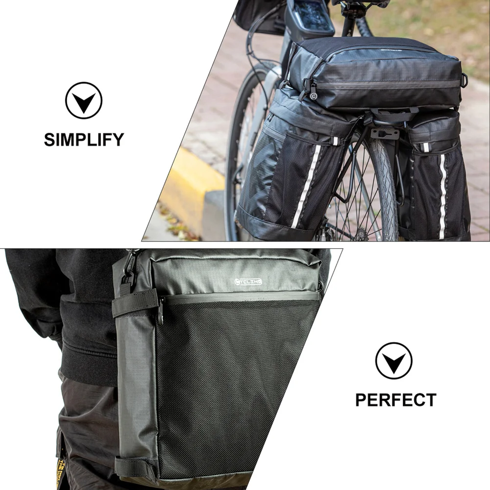 

1Pc Bicycles Rear Seat Shelf Bag Carry Bag 3-in-1 Bike Pannier Bag Cycling Bag