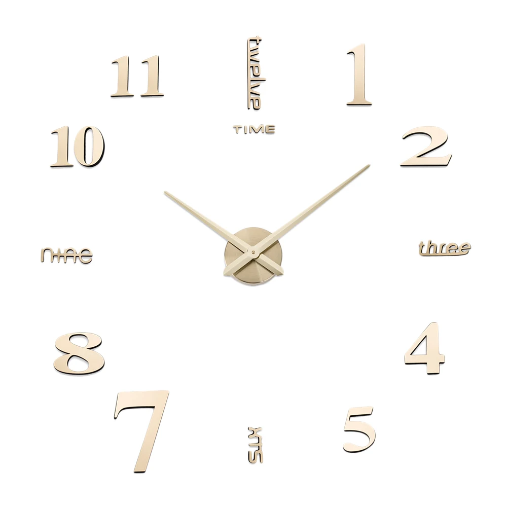 Большие часы креативные сделай сам персональные бесшумные простые настенные