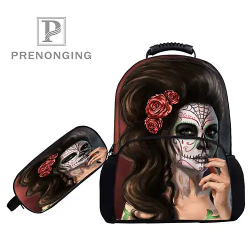 Пользовательские 17 дюймов cDead рюкзаки с черепами пеналы для ручек 3D печать