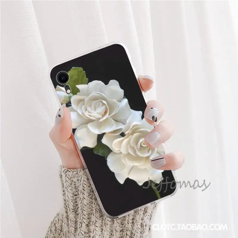 

Gardenia flower Phone Case For iphone 12 5 5s 5c se 6 6s 7 8 plus x xs xr 11 pro max mini