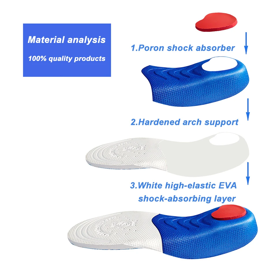 Kids Children Flat Feet Insoles Arch Support 4cm Orthotic Orthopedic Shoe Inserts for X/O Legs Shoe Heel Fixed Pads