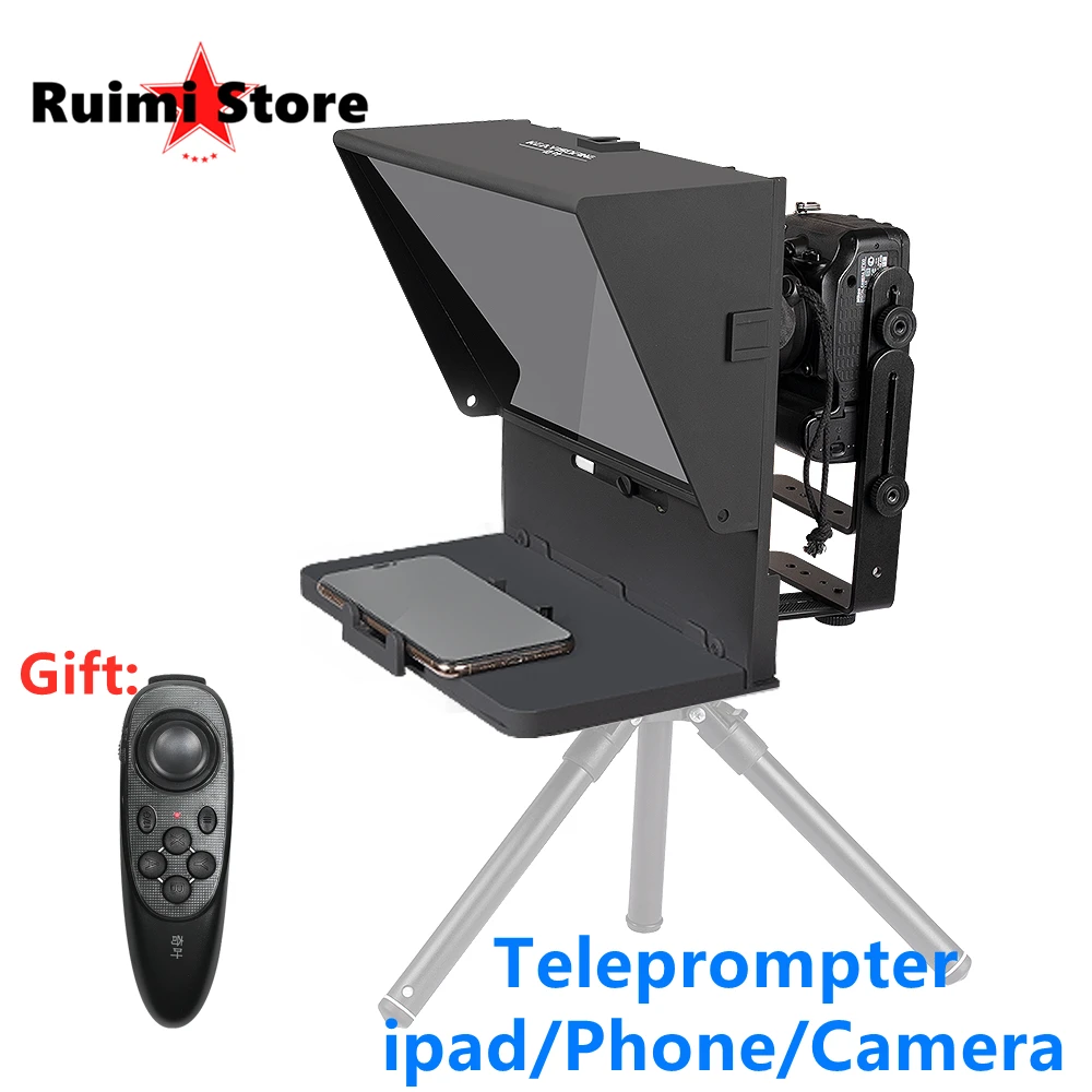 

Q2 Teleprompter for iPad Tablet Phones Prompting Inscriber Interview Prompter Reader for Mobile DSLR Camera Live Recording