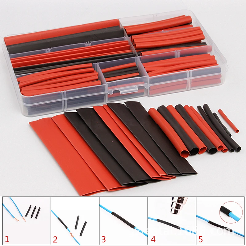 

150pcs/Set Heat shrink tube kit Insulation Sleeving termoretractil Polyolefin Shrinking Assorted Heat Shrink Tubing Wire Cable