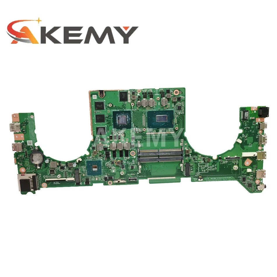 Billig GL703GE Laptop Motherboard Für ASUS ROG Strix NARBE GL703GE S7BE Original Mainboard HM370 I7-8750H GTX1050TI V4G