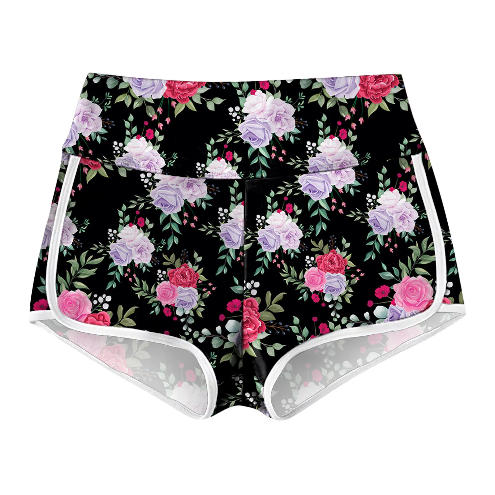 

DAIGELO Printed Yoga Shorts Women Printing High Waist Stretch Strethcy Leggings Sport Yoga Short Pants Home Outdoor Short