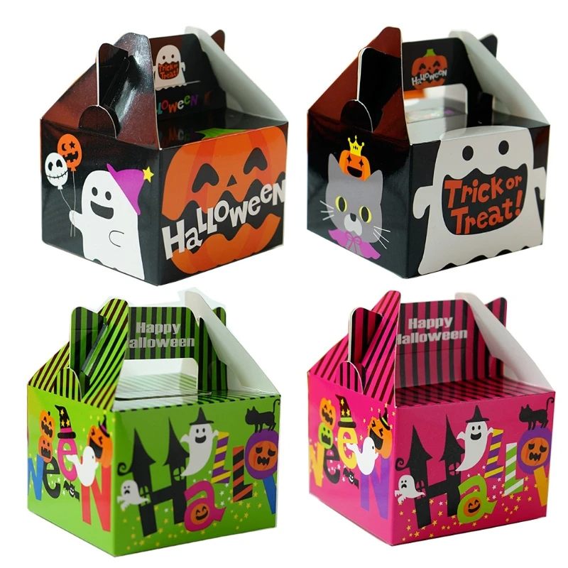 

10pcs Halloween Party Gift Bags Kids Home Decor Cartoon Pumpkin Ghost Packaging T21C