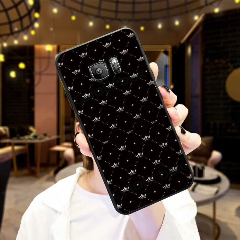Красивая винтажная корона мягкий силиконовый чехол для телефона Samsung Galaxy S6 S8 край