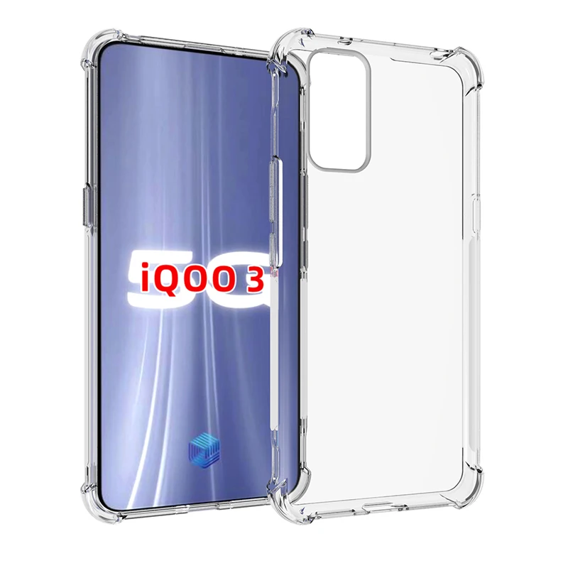 Противоударный мягкий ТПУ чехол для VIVO IQOO 3 Hevay Duty Airbag противоударный