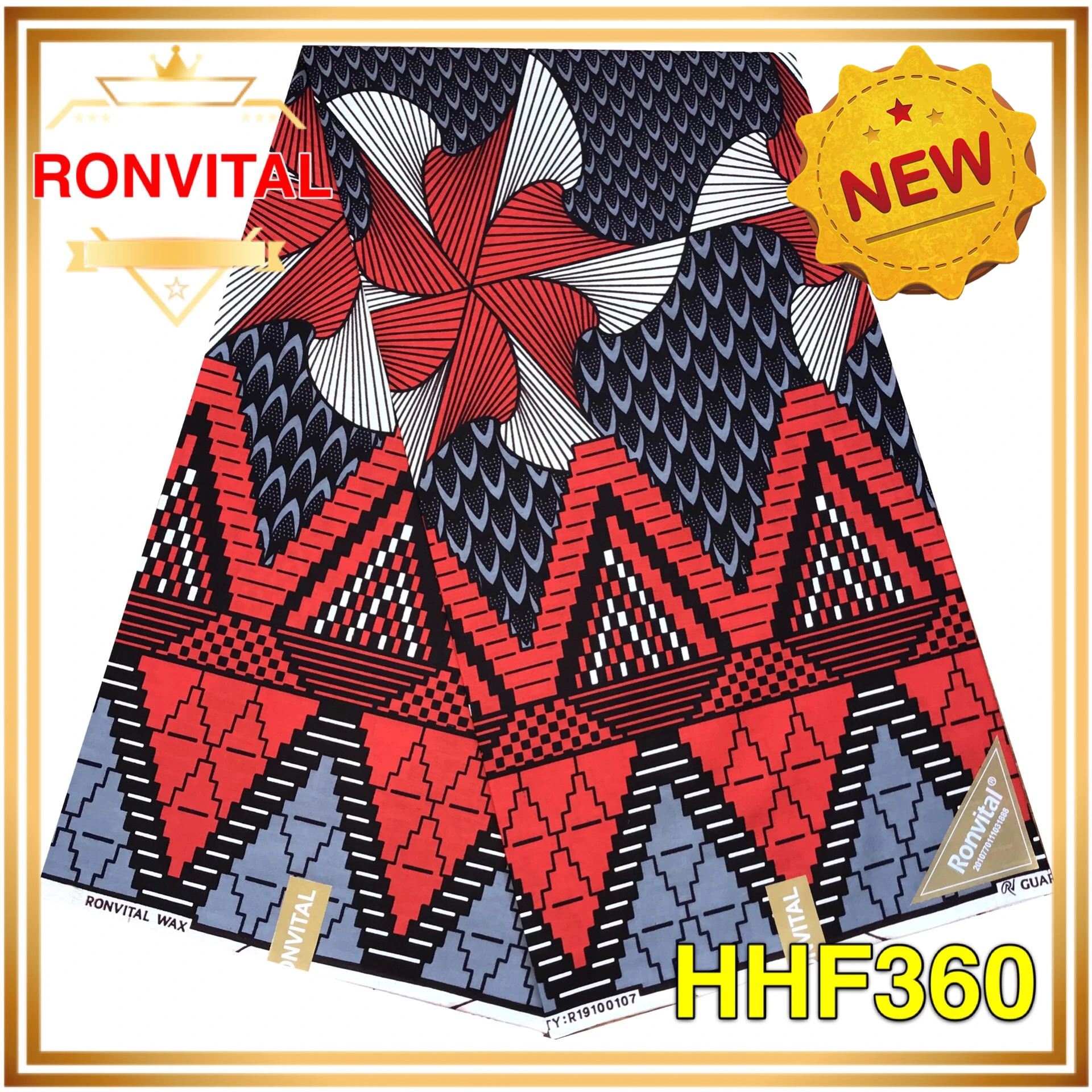 RONVITAL текстиль Воск Печать Ткань 100% хлопок DIY Материал Анкара 6 ярдов/шт Бесплатная