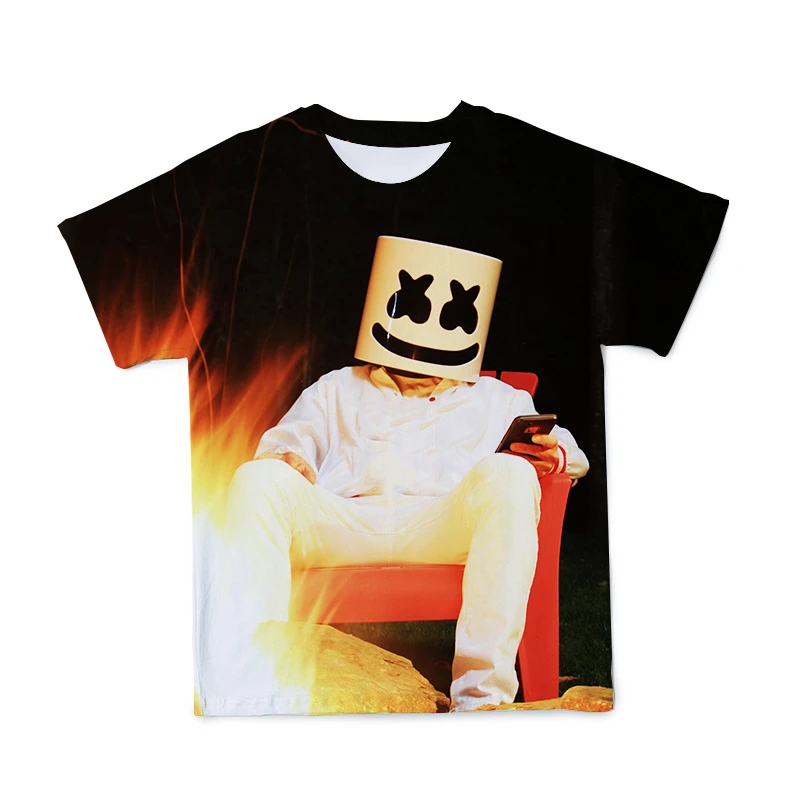 

Summer New Men's 3D T-Shirt Rock Music DJ Fashion Short-Sleeve Pattern Shirt Plus Size 6XL Casual Men's T-Shirt (Customizable)