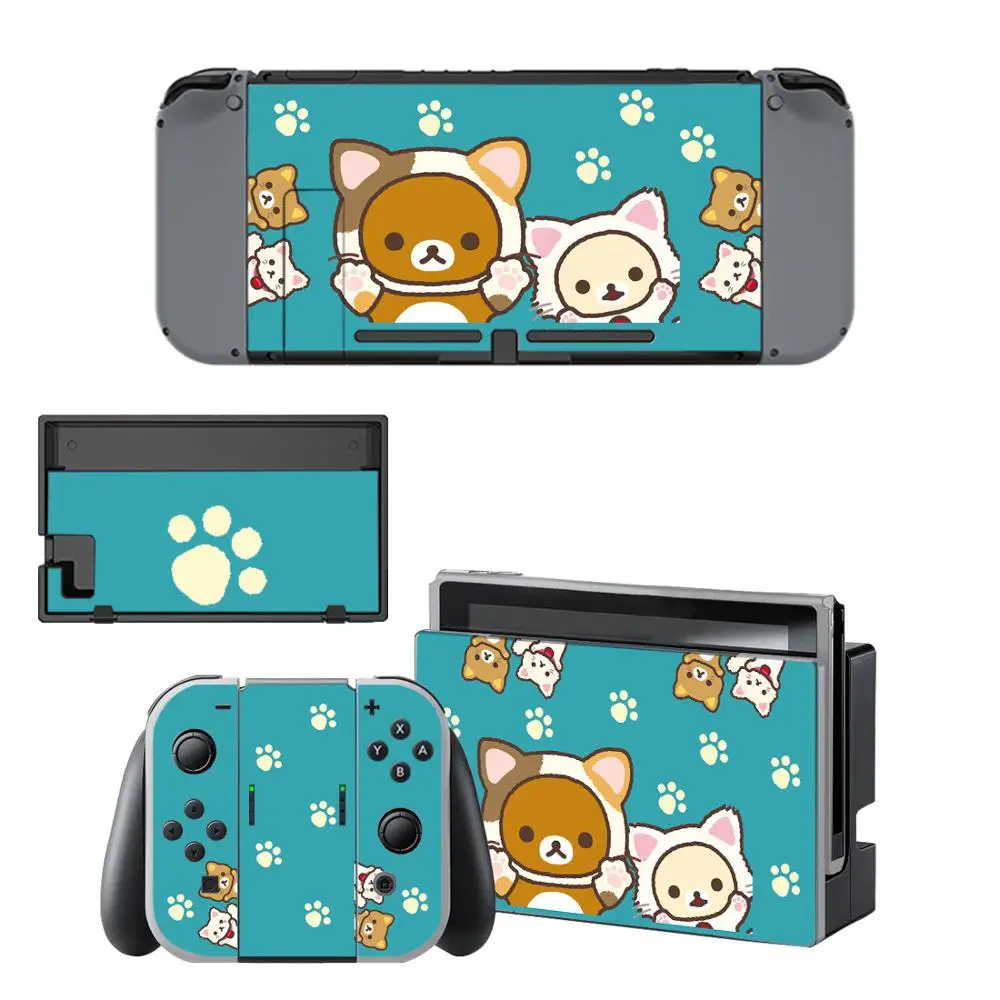Наклейка Rilakkuma Korilakkuma Nintendo Switch наклейка s скины для контроллера консоли Joy