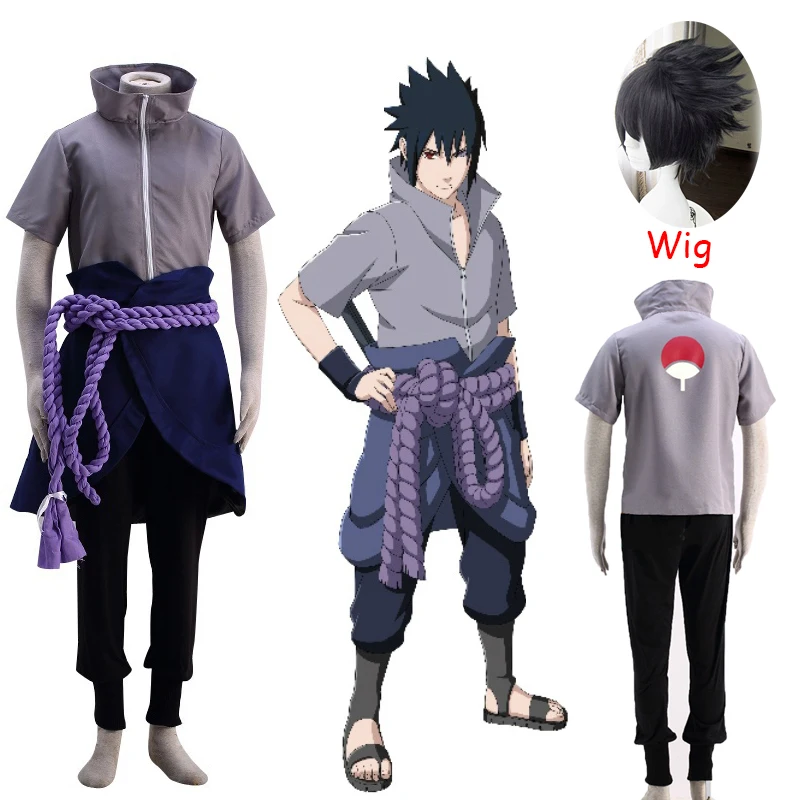 2020 Косплей костюмы Uchiha Sasuke аниме мультфильмы Униформа Шипуден Одежда Хэллоуин
