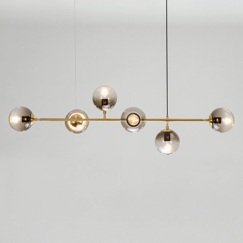 

Designer restaurant droplight postmodern contracted strip high-grade glass magic beans droplight lamps and lanterns of boreal Eu