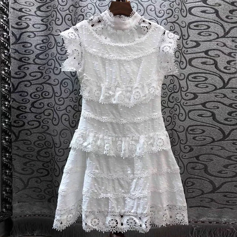 Новое модельное дизайнерское платье HIGH STREET лето 2020 женское кружевное Emebroidery
