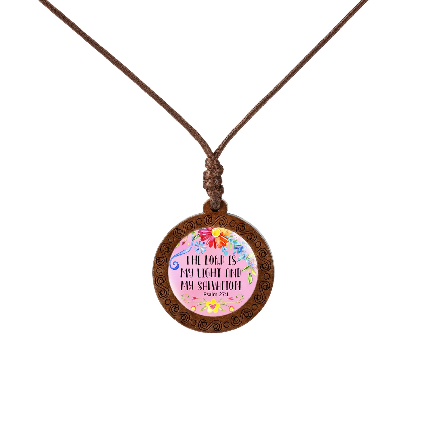 Модный Библейский стих деревянный стеклянный кабошон для кулона ожерелья женщин