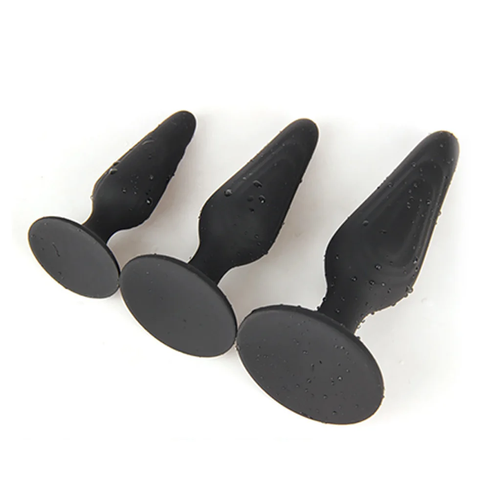 Силиконовые анальные пробки секс-игрушки для начинающих мужские черные