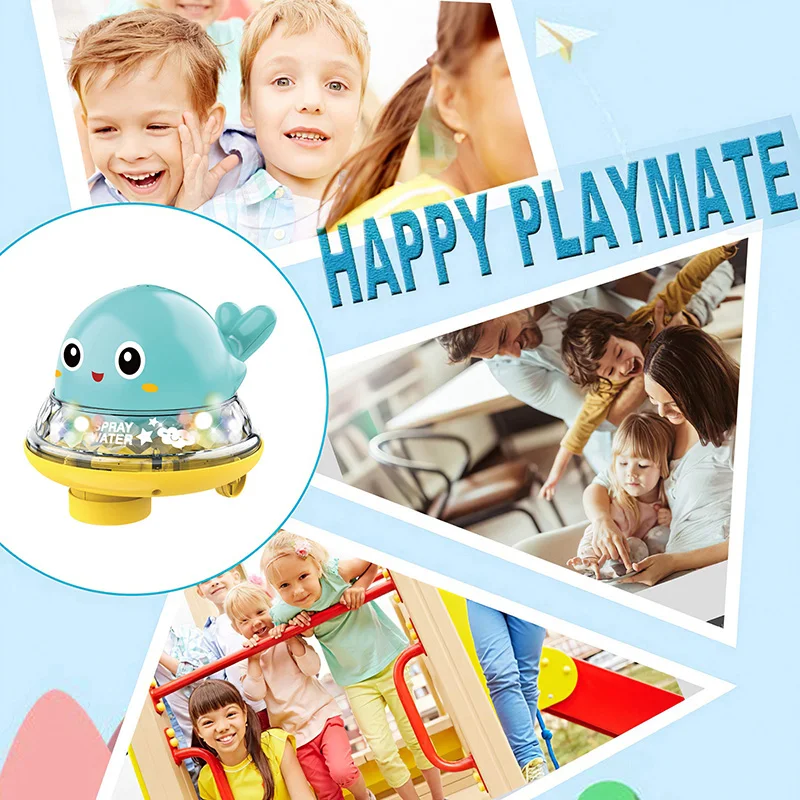 

Bathtime Playing Ball Water Spray Whale Infant Water Spray Electric Automatic Induction Sprinkler Ball Amphibious Baby Bath Toy