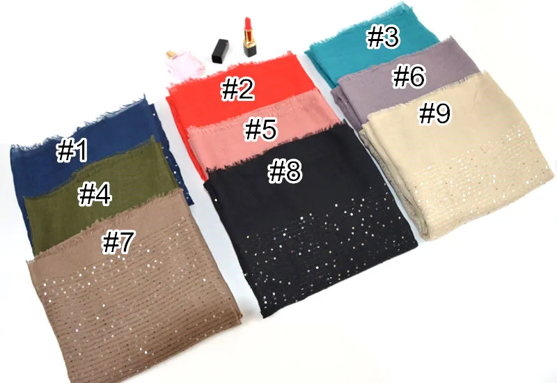 S1 10pcs High quality Crinkled hijab Wrinkle scarf Bubble cotton viscose scarf Crinkle Plain Shawl muslim Head Hijab Scarf