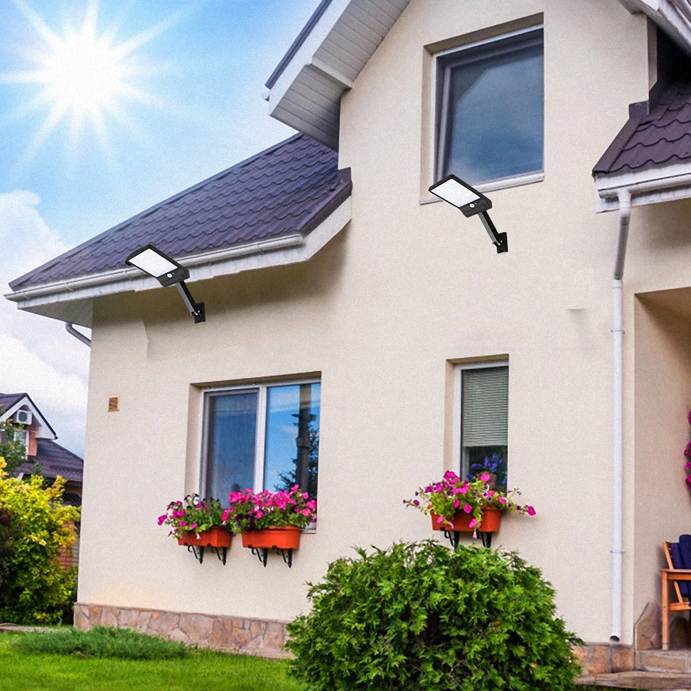 

LED Street-street-Wall-flood-light Outdoor Three Modes Waterproof Motion-Sensor rotate-bracket Solar-garden-yard-Lamp