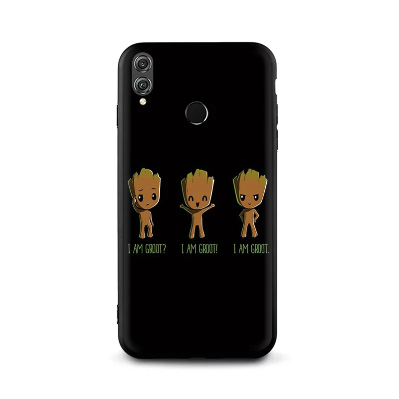B4 EWAU Marvel милый мультфильм Грут силиконовый чехол для телефона для Huawei Honor 6a 7A Pro 7C 7X8X8 9 Note 10 Lite view 20 9X Pro - Цвет: B4