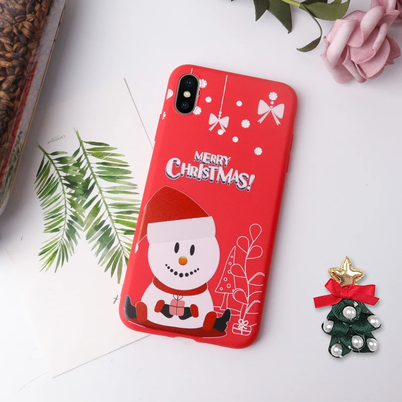 ZNP силиконовый чехол для iphone 11 Pro 6 6s 7 8 Plus чехол для телефона Санта Клаус Рождество для iphone X XS Max XR 11 ТПУ мягкий чехол - Цвет: Pattern 5