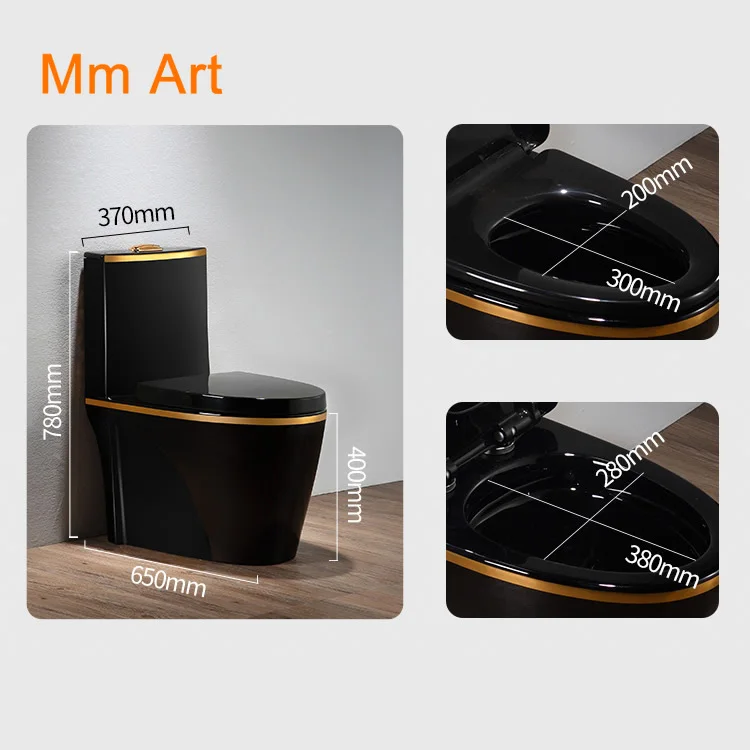 Китайская роскошная черная и Золотая санитарная посуда керамический цветной