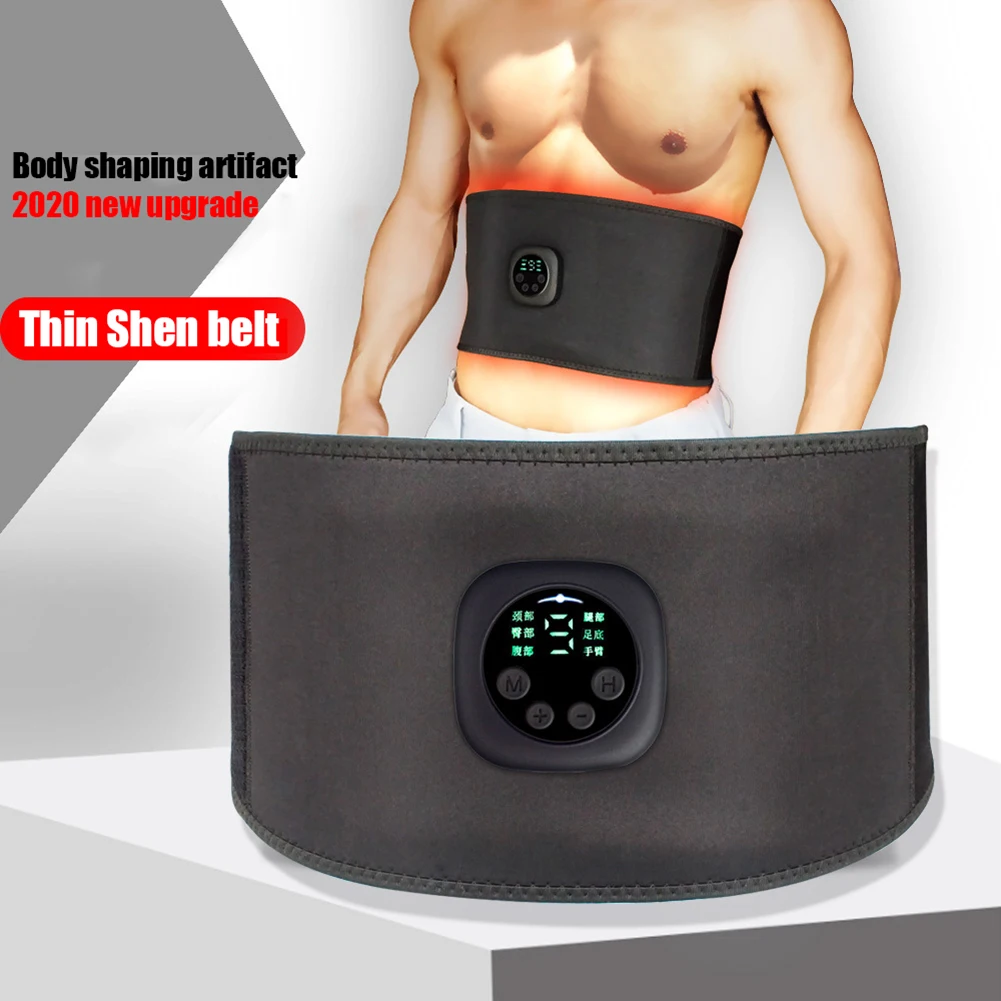 

EMS Abdominal Muscle Stimulator Abs Fitness Electronic Slimming Massage Belt Waist Toner Bodybuilding Band Electric Massager
