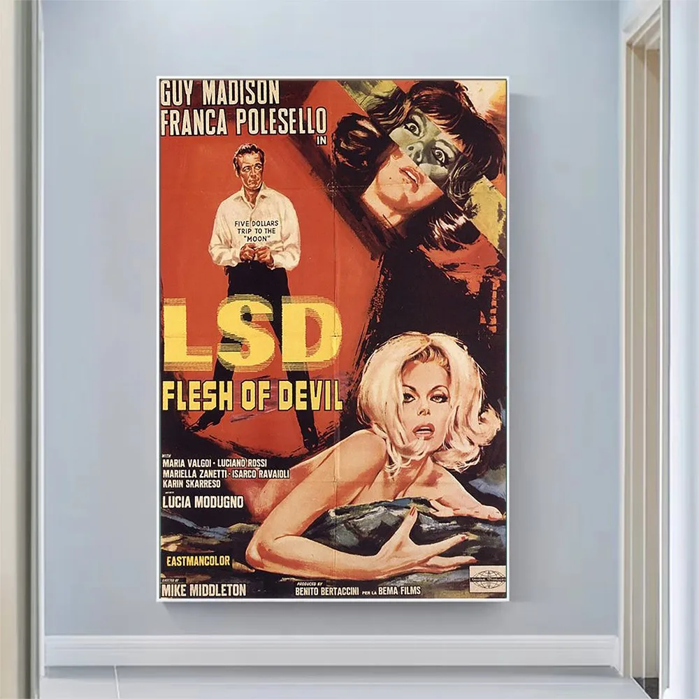 

V2050 LSD Flesh of Devil Vintage Classic Movie Wall Silk Cloth HD Poster Art Home Decoration Gift