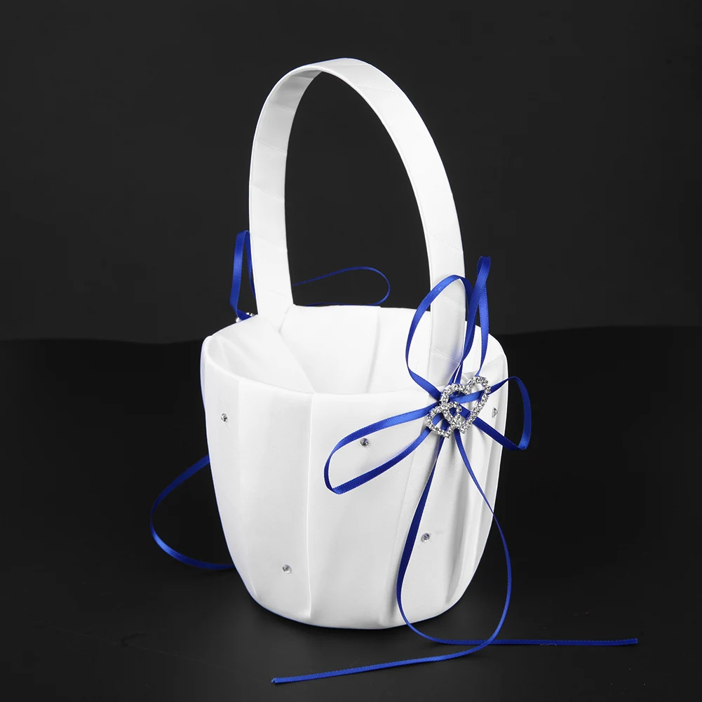 Цветочная корзина для девочек церемония любовь чехол сатиновая хранения конфет