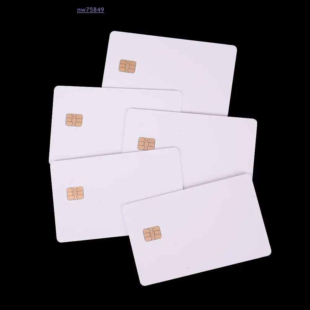 5 Pcs White Contact Sle4428 Chip Smart IC Blank PVC Card With SLE4442 Chip Blank Smart Card Contact IC Card Safety