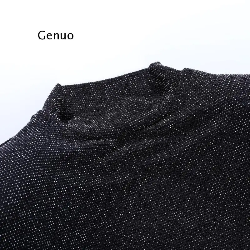 Длинные рукава с высоким плотно облегающим шею воротником для женщин