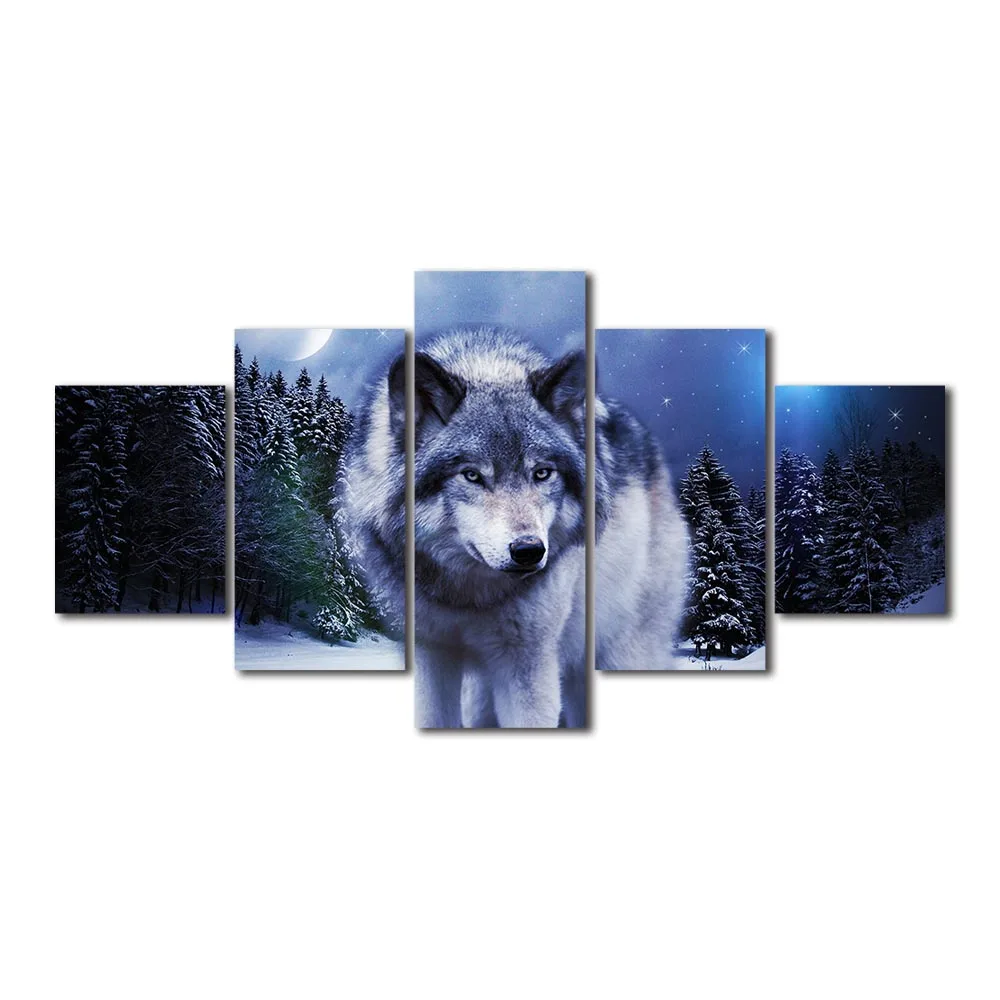 

Leader Wolf Canvas Paintings on The Wall Art Posters and Prints Nordic Decorative Picture for Living Room No Frame