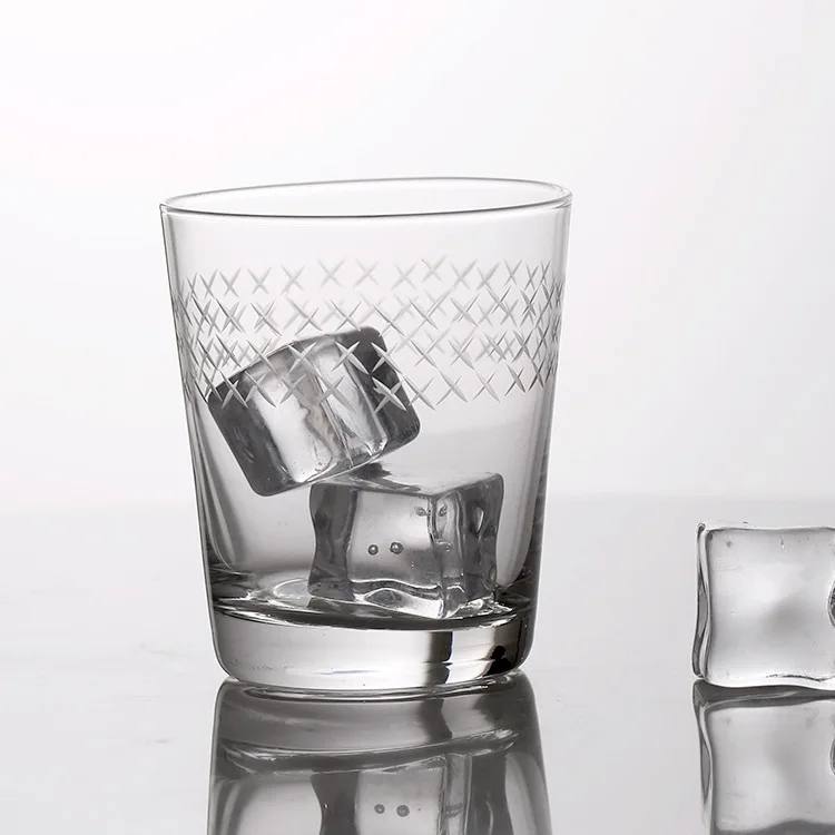 37 Degree Pure Manual Engraved Designs Trumpet Glass Cup Northern Europe Wind Crystal White Material Blow Refrigeration Drink | Дом и сад